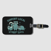 Unterstützen Sie lokale Straßenkatze lustiger Wasc Gepäckanhänger (Vorderseite (Horizontal))