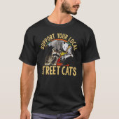 Unterstützen Sie lokale Straßenkatzen! Raccon, Sku T-Shirt (Vorderseite)