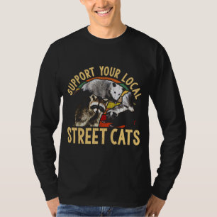 Unterstützen Sie lokale Straßenkatzen! Raccoon, Sk T-Shirt