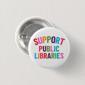 Unterstützen Sie öffentliche Bibliotheken Button (Vorne & Hinten)