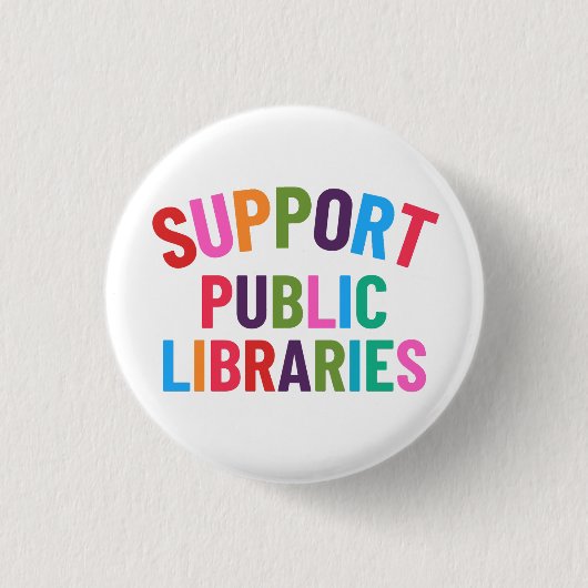 Unterstützen Sie öffentliche Bibliotheken Button (Vorderseite)