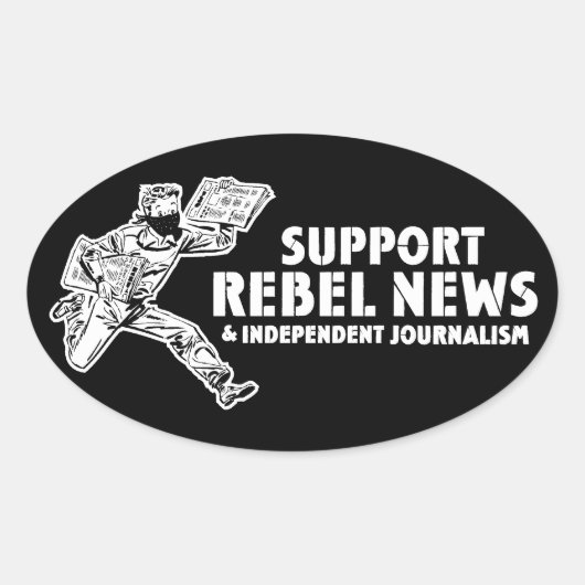 Unterstützen Sie Rebel News Stickers (Vorderseite)