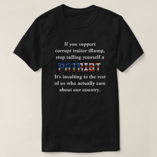 Unterstützen Sie Rump, hören Sie auf, sich PATRIOT T-Shirt