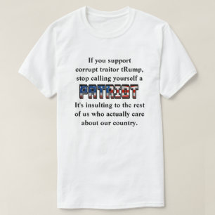 Unterstützen Sie Rump, hören Sie auf, sich PATRIOT T-Shirt