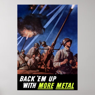 Unterstützen Sie sie mit mehr Metall Poster