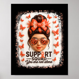 Unterstützen Sie Squad Leukämie Ribbon Butterfly S Poster