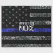 Unterstützen Sie unsere Polizeifahne Geschenkpapier (Flach)