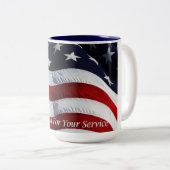 Unterstützen Sie unsere "Troops American Flag" ind Zweifarbige Tasse (VorderseiteRechts)