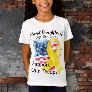 Unterstützen Sie unsere Troops Yellow Awareness Ri T-Shirt