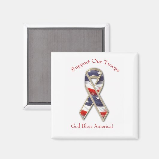 Unterstützen Sie unsere Truppenmagnete Magnet (Vorderseite/Rückseite)