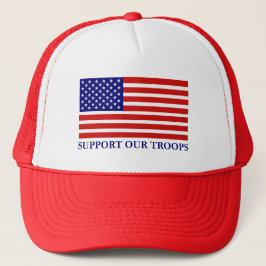 Unterstützen Sie unseren Troops Flag Mesh Hat Truckerkappe