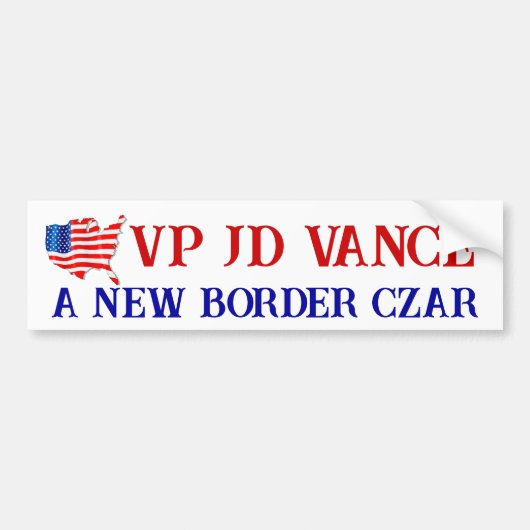 UNTERSTÜTZEN VP JD VANCE A NEW BORDER CZAR USA! Fl Autoaufkleber (Vorne)