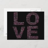 Unterstützende Geliebte (rosa Text) Postkarte (Vorne/Hinten)