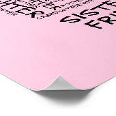 Unterstützende Geliebte (schwarzer Text) Poster (Ecke)