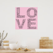 Unterstützende Geliebte (schwarzer Text) Poster (Küche)