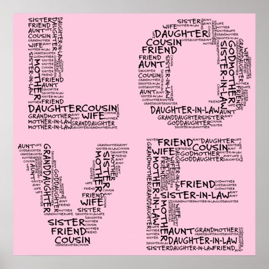 Unterstützende Geliebte (schwarzer Text) Poster (Vorne)