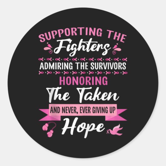 Unterstützende Kämpfer, die Überlebende bewundern, Runder Aufkleber (Vorderseite)