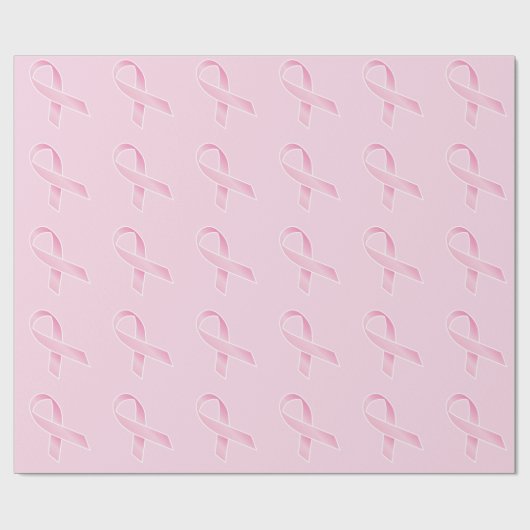 Unterstützende Rosa Brustkrebs Schleife Geschenkpapier (Flach)