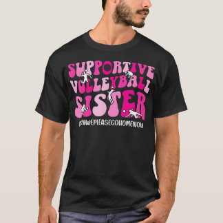 Unterstützende Volleyball-Schwester Volleyball-Spi T-Shirt