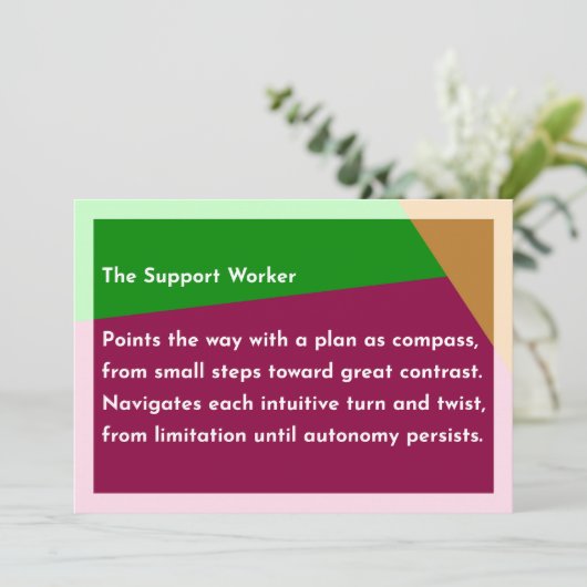 Unterstützer Dankeskarte (Stehend Vorderseite)