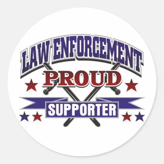 Unterstützer des Strafverfolgungssystems Runder Aufkleber (Vorderseite)