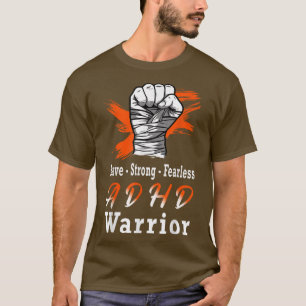 Unterstützer für ADHD Awareness Orange Ribbon Figh T-Shirt