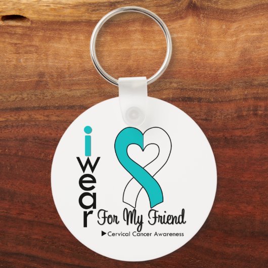 Unterstützer für Gebärmutterhalskrebs Schlüsselanhänger (Vorderseite)