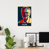 Unterstützer von Maisarbeitern, die den HOPE-Druck Poster (Heimbüro)