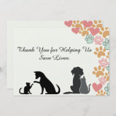 Unterstützer von Pet Rescue Appreciating Dankeskarte (Vorne/Hinten)