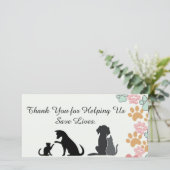 Unterstützer von Pet Rescue Appreciating Dankeskarte (Stehend Vorderseite)