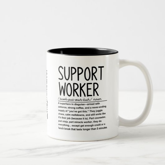 Unterstützer Zweifarbige Tasse (Rechts)