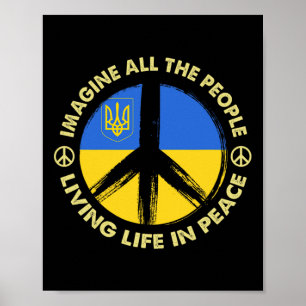 Unterstützt die Ukraine Stellt euch vor, alle Mens Poster