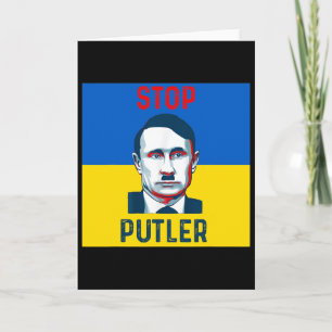 Unterstützt die Ukraine Stoppt Putler Karte