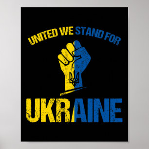 Unterstützt die Ukraine - Vereint stehen wir für d Poster