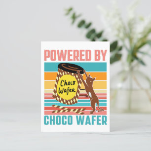 UNTERSTÜTZT VON CHOCO WAFER - CHOCO WAFER UND KATZ POSTKARTE
