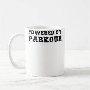 Unterstützt von Parkour Kaffeetasse