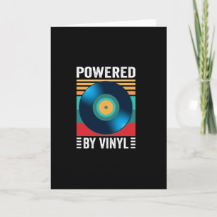 Unterstützt von Vinyl-Musik-Schallplatte Retro Vin Karte