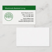 Unterstützte Lebensbaum-Theme Businesscards Visitenkarte (Vorne/Hinten)