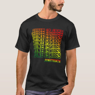 Unterstützte Retro Juneteenth Black History Month T-Shirt