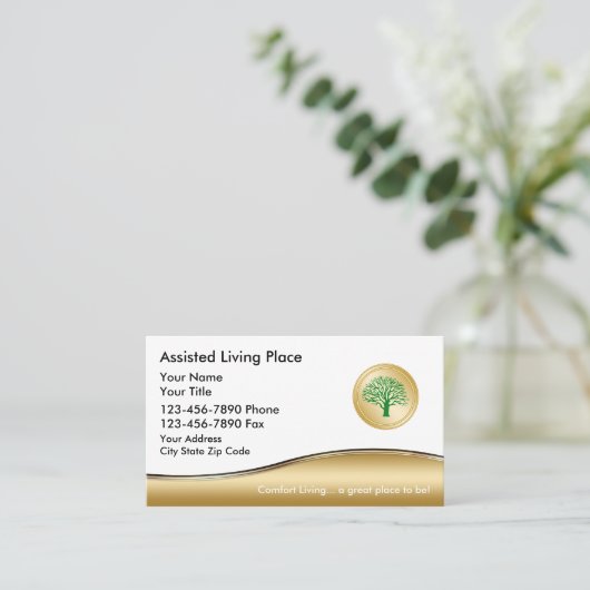 Unterstützte Visitenkarte (Stehend Vorderseite)