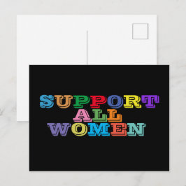Unterstützung aller Frauen Postkarte