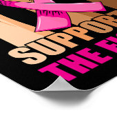 Unterstützung aller kämpfenden Rosa Brustkrebs Sch Poster (Ecke)