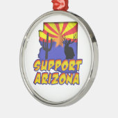 Unterstützung Arizona Silver Pendant Ornament Aus Metall (Links)