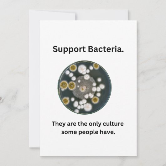 Unterstützung Bakterienkarte (Vorderseite)