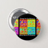 UNTERSTÜTZUNG BARACK OBAMA BUTTON (Vorne & Hinten)