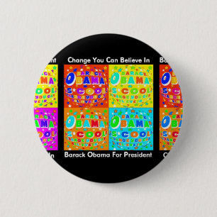 UNTERSTÜTZUNG BARACK OBAMA BUTTON