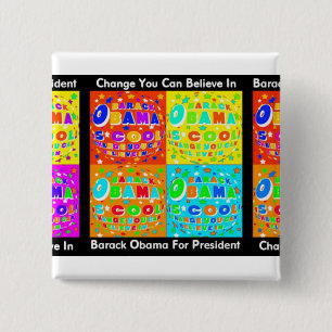 UNTERSTÜTZUNG BARACK OBAMA BUTTON