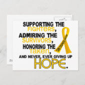 Unterstützung bei der Bewahrung von Krebs im Kinde Postkarte (Vorne/Hinten)