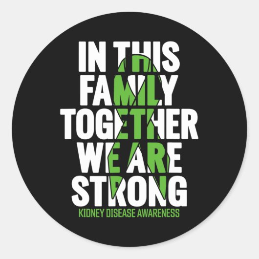 Unterstützung bei Krankheiten - Sensibilisierung f Runder Aufkleber (Vorderseite)