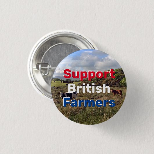 Unterstützung britischer Bauer Button (Vorne & Hinten)